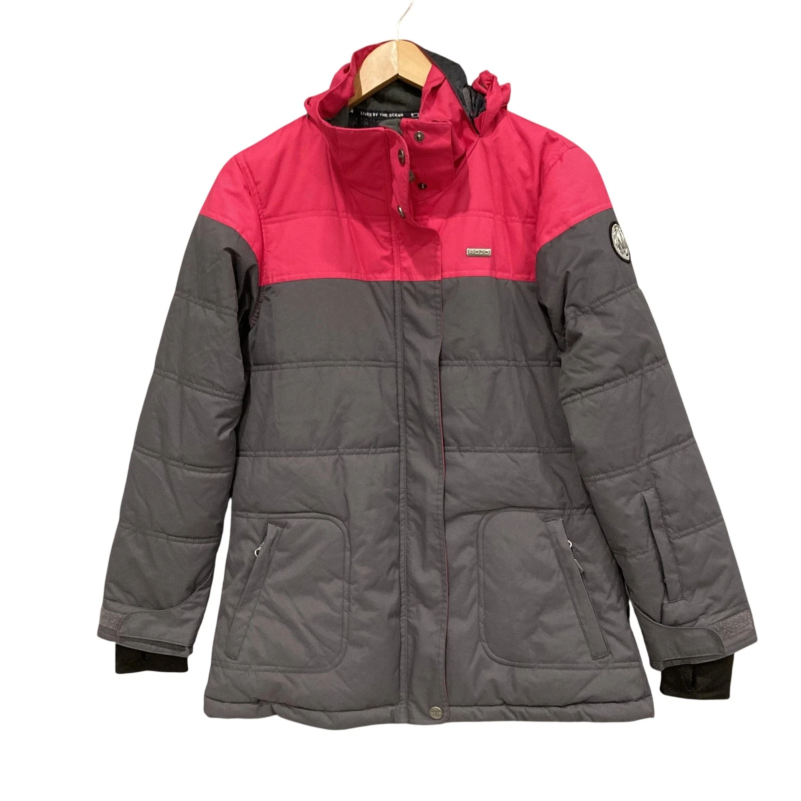 ROJO Jacket Womens S Grey Pink Puffer Waterproof Hooded Ski Snow Winter A2803
Opens in a new window