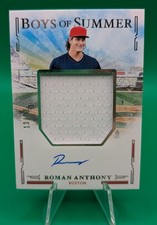 Roman Anthony 2025 Boys Of Summer Jumbo Patch Autograph On Card Auto RPA /99