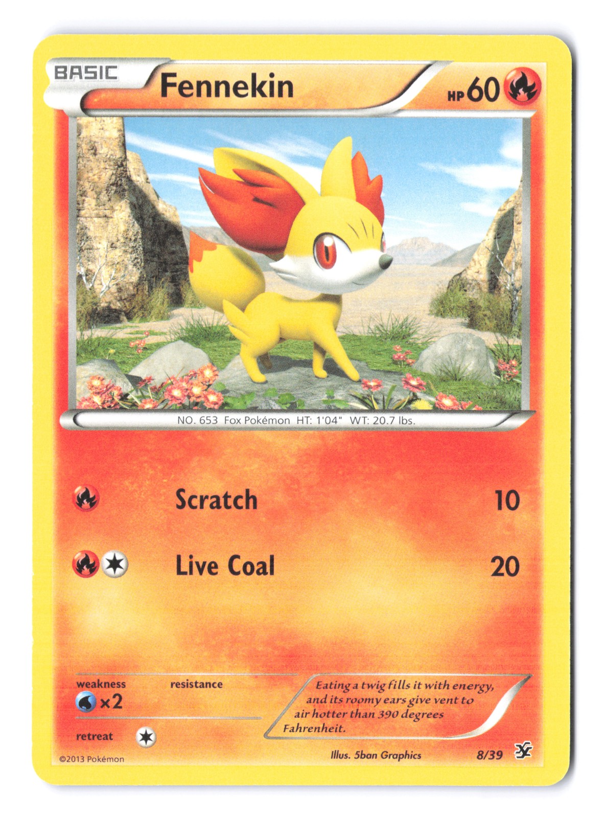 Pokemon Fennekin Kalos Starter Set 8/39 NM