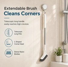 Multifunctional Extendable Long Handle Floor Scrub Brush Bathtub Scrubber NEW