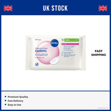 Face Wipes NIVEA Caring 3-in-1 Cleansing Face Wipes for Dry Skin (25 Sheets)