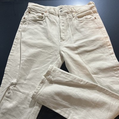 Citizens of Humanity Jolene High Rise Straight Jeans White Size 31