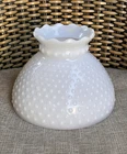 VINTAGE WHITE HOBNAIL MILK GLASS LAMP SHADE REPLACEMENT 8” Fitter