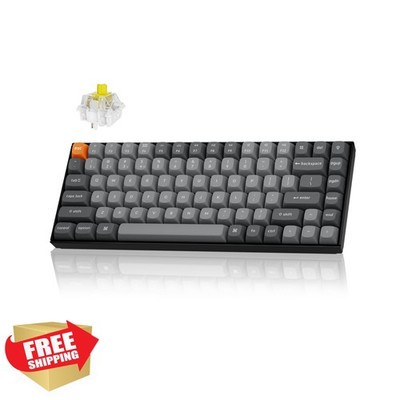 Keychron K2 Max, 75% Mechanical Keyboard, Black, Banana Switch