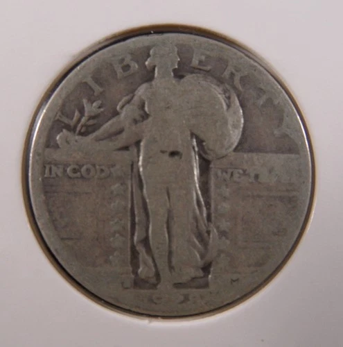 1928 Standing Liberty Quarter Dateless (1916–1930) Heavily Worn