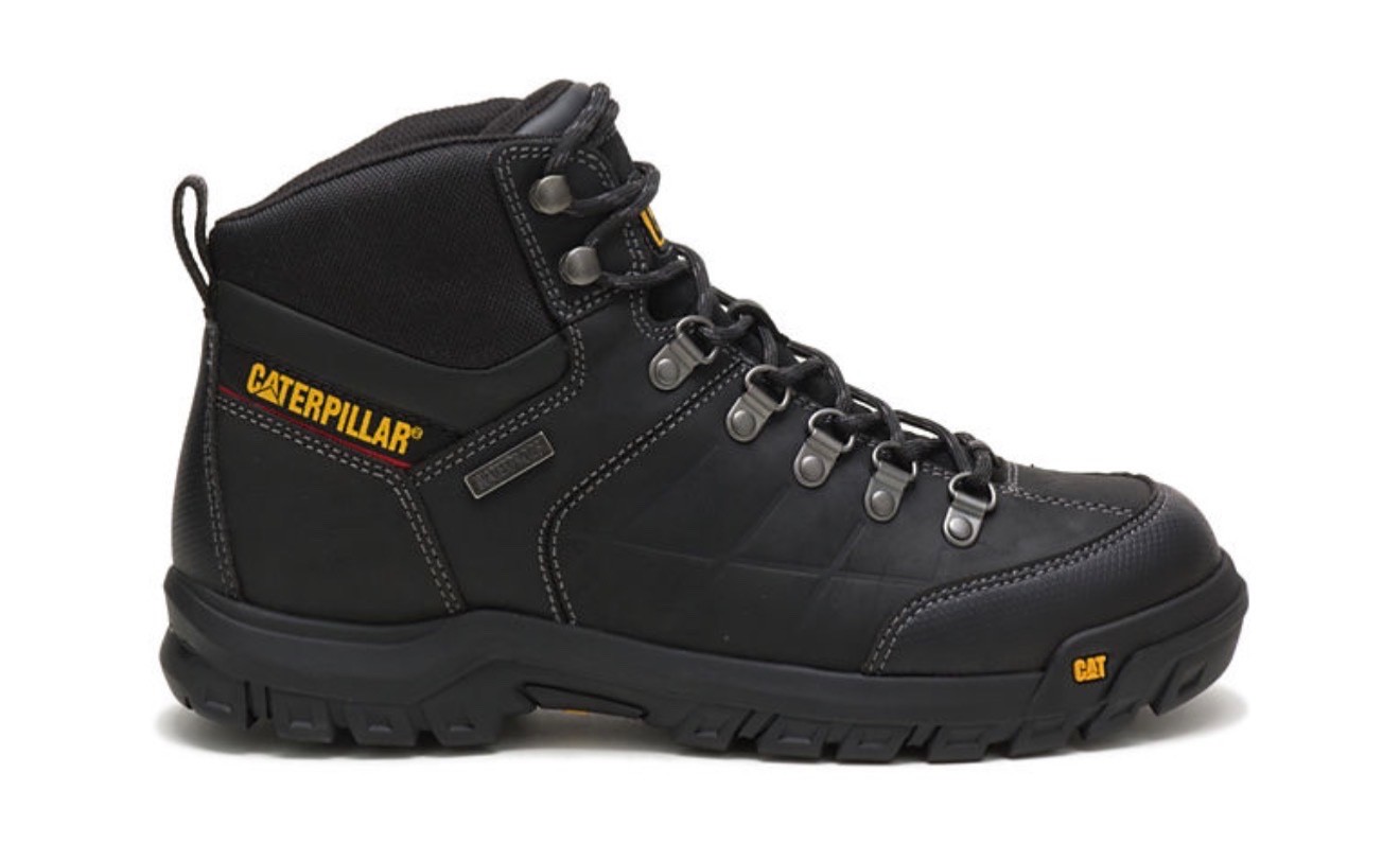 Caterpillar Men's Threshold Waterproof Work Boots P74129 Black Soft Toe Wide Cat