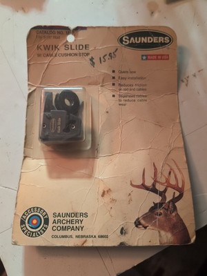 Saunders Kwik Slide Archery accessories 5/16 Rod Cable Cushion Stop New
