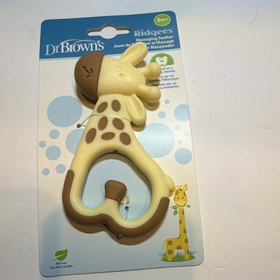 Dr. Brown's Ridgees Giraffe Teething Toy Massaging Teether BPA Free 3m+ TE526