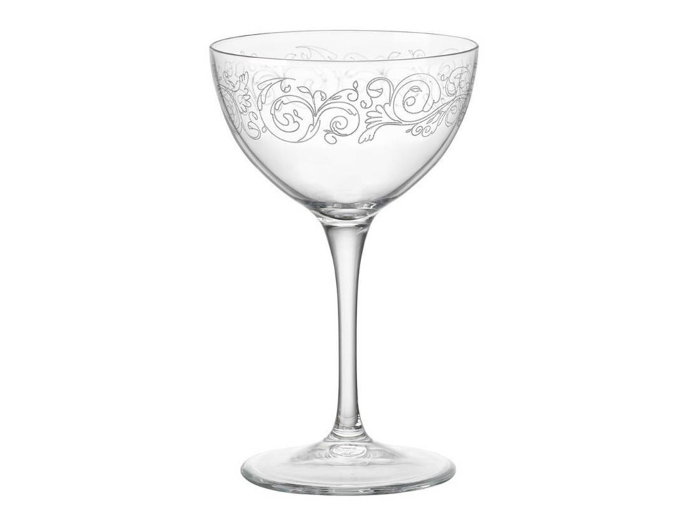 Set of 6 Wine Glasses with Liberty Martini Decoration Bormioli rocco