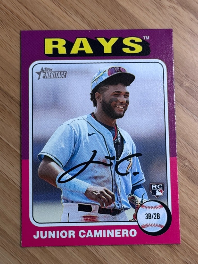Junior Caminero 2024 Topps Heritage - RC Tampa Bay Rays #267