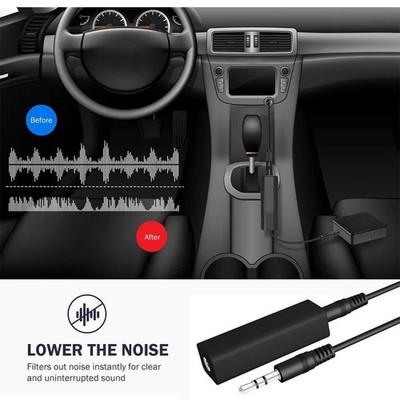 Ground Loop Noise Isolator 3.5mm AUX Cable For Car Audio System Stereos E0D4