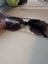 GUESS Aviator Sunglasses Silver Frame Animal ...