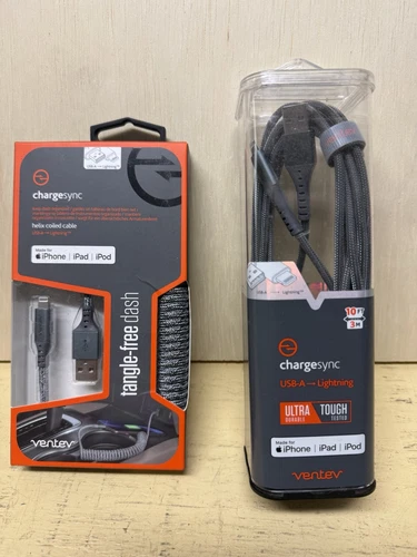 iPhone 14 13 12 11 X XR 8 Ventev Trenzado Alta Resistencia Carga Cables y Datos - Imagen 1 de 20