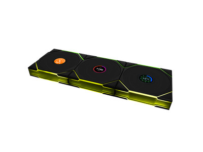 Lian Li UNI Fan TL LCD 120 Wireless - Triple Pack (Reverse Blade ) - 2.4 GHz Wir