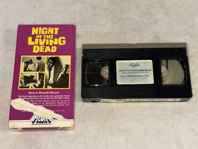 Night of the Living Dead VHS 1982 Media Home Entertainment Purple