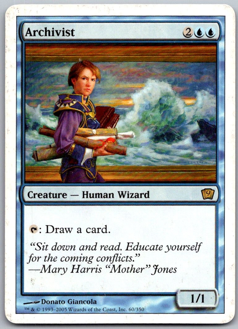 Archivist 60 Rare 9th Edition Magic: The Gathering Lightly Played