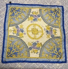 Versace Medusa & Floral Silk foulard/square scarf