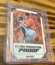 Juan Nunez 2023 Leaf Metal. 1/1 Pre-Production proof. 