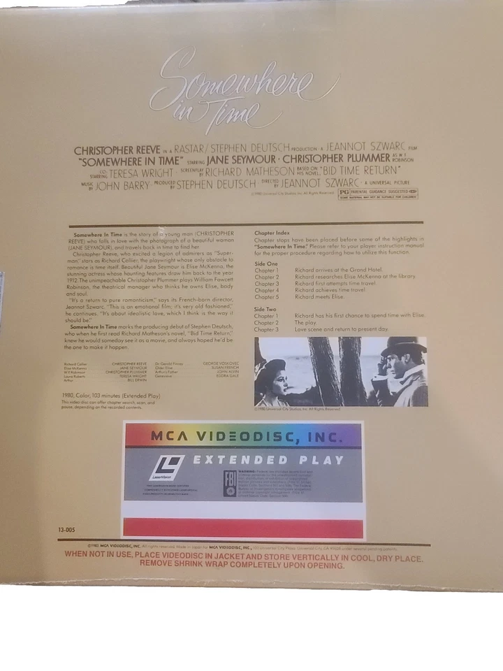 Somewhere in Time (Laserdisc) 1983 NEW SEALED MINT - Image 4 of 4