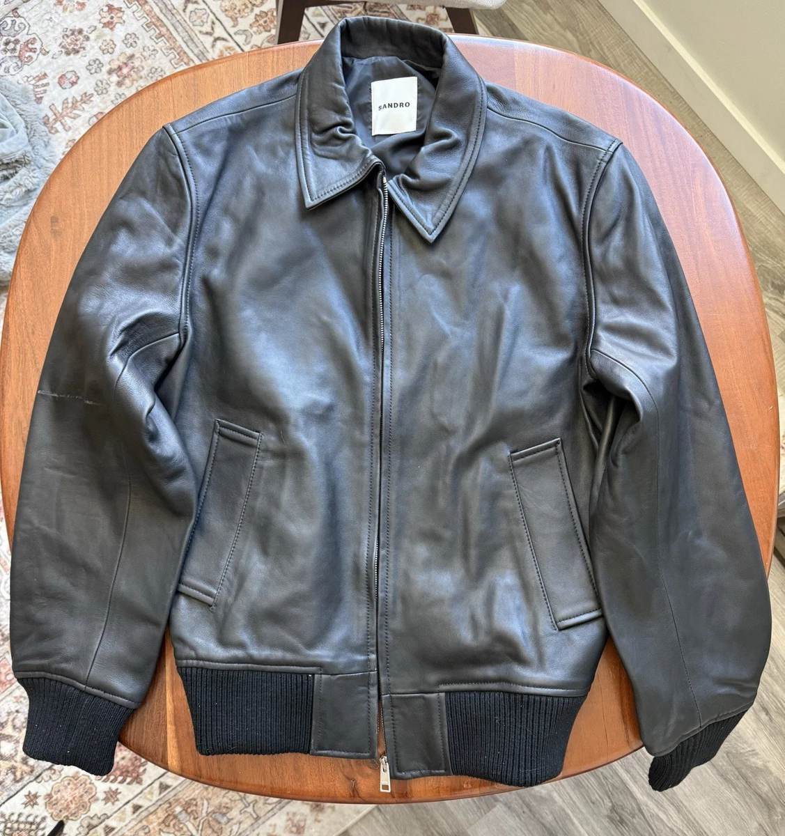Sandro Motorcycle Jacket Black Coats, Jackets & Vests for Men for