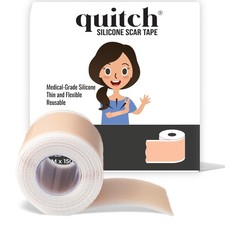 Quitch Silicone Scar Sheets – Surgical & C-Section Scar Treatment (Nude) 4x150cm