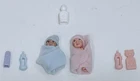Vtg 2002 Mattel Barbie Happy Family Midge's Baby Boy & Baby Girl + Accessories