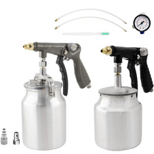 Air Undercoating Spray Gun With Suction Feed Cup Gauge Fluid Film Spray Gun