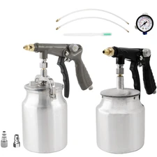 Air Undercoating Spray Gun with Suction Feed Cup & Gauge Fluid Film Spray Gun