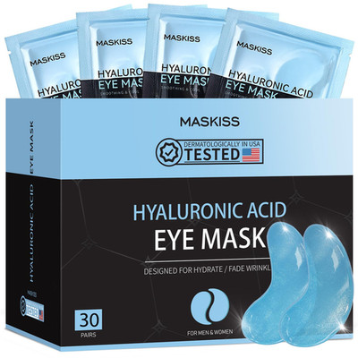 Maskiss under Eye Patches (30 Pairs), Hyaluronic Acid Eye Masks for Dark Circles