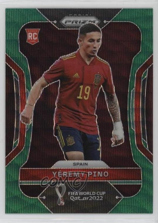 2022 Panini Prizm World Cup Qatar Green Wave Prizm Yeremy Pino #229 1lz5