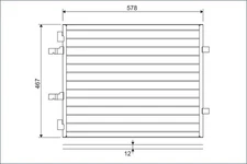 814172 Valeo condenser, air conditioning for Opel, Renault, Vauxhall