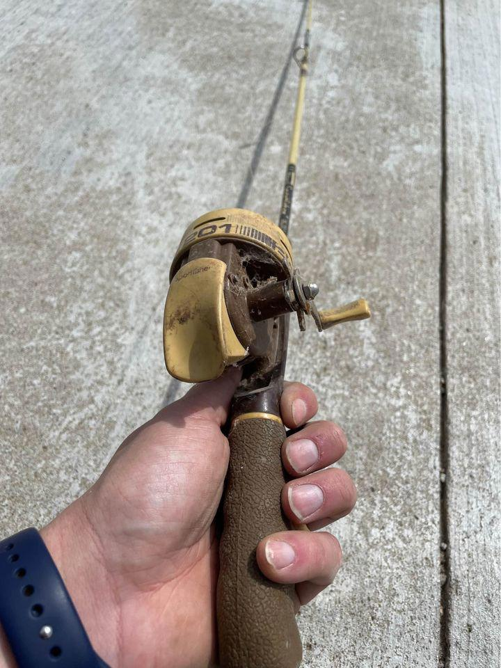 Vtg KMart Fishing Rod Reel Combo Sportfisher 201S Sportfisher SC 7371