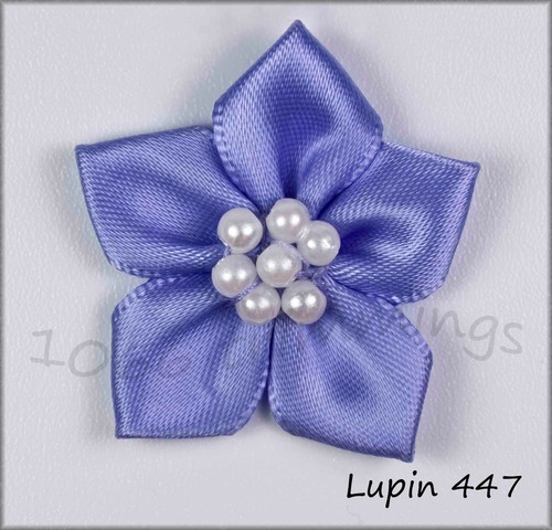 20 Satin Ribbon Poinsettia Flowers Bows with Beads - Picture 17 of 48