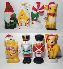 Light Up Tabletop 11" Blow Mold Christmas Santa Gnome Penguin Soldier Reindeer