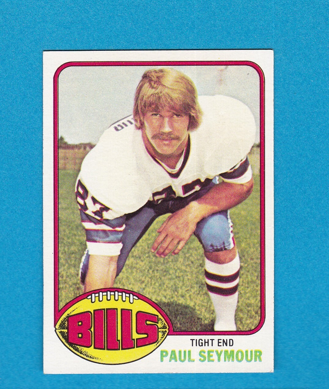 1976 TOPPS FOOTBALL SET BREAK 489 PAUL SEYMOUR BILLS NM+
