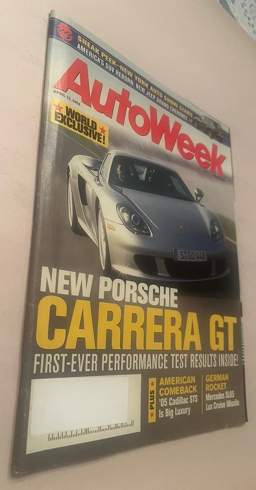 AUTOWEEK Magazine 2004 APR 12 - CARRERA GT, CADILLAC STS, Mercedes SL65 - Image 3 of 4