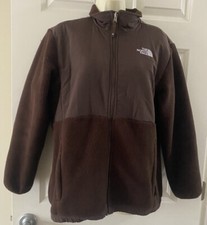 Women The North Face Fleece Brown Long Sleeve Jacket Size M