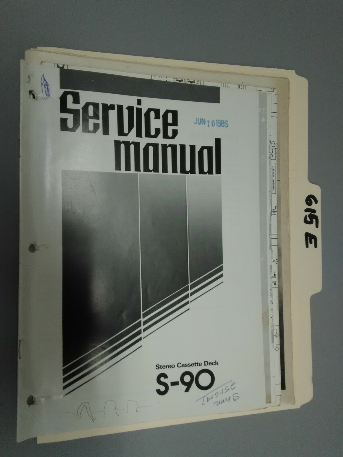 Sherwood s-90 service manual original repair book stereo tape deck player