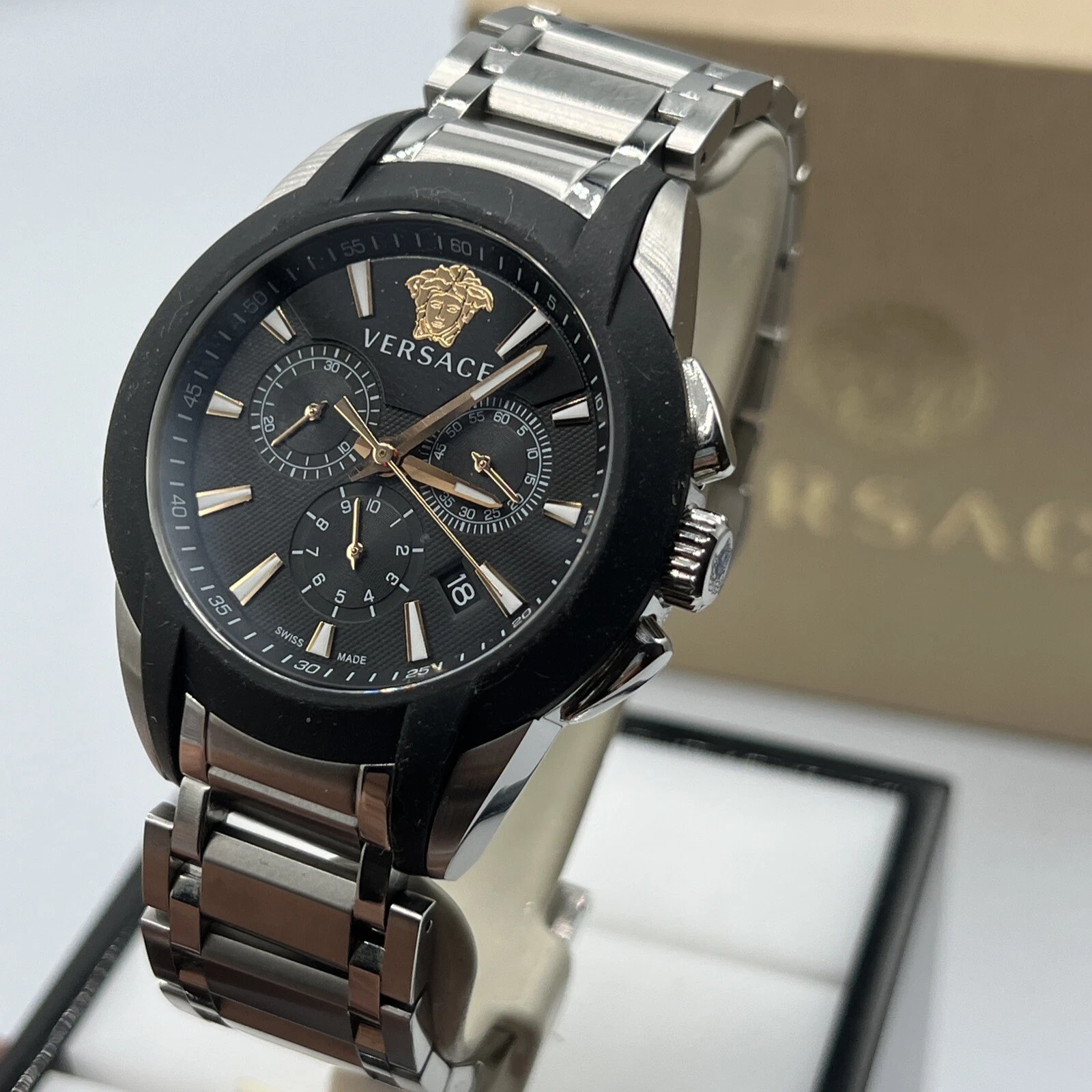 VERSACE VEM800218 Personaggio Crono Quarzo Uomo SS Gomma