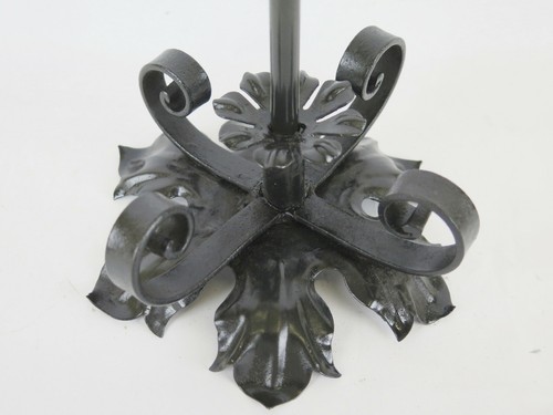 Lampe de table artistique vintage artisanale en fer forgé Abat-Jour CH2 - Photo 7 sur 11