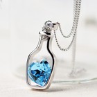 Love Bottle Silver Plated Girl Charm Necklace Gift Women Pendant Fashion Jewelry