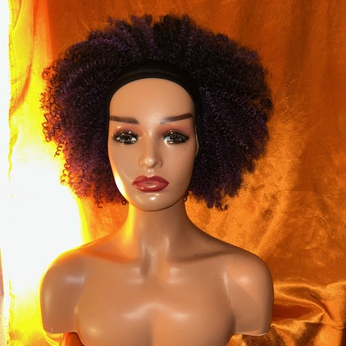 Headband Wig Purple/ Black Curly Hair - Picture 12 of 17