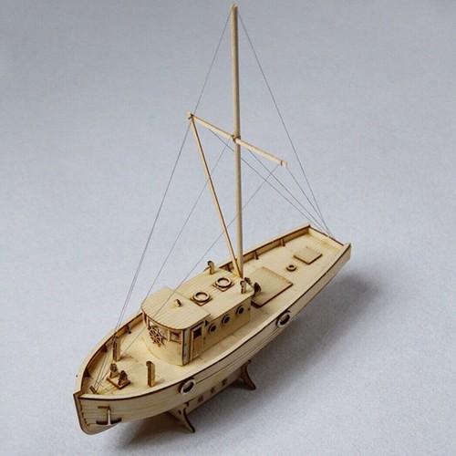 1:30 DIY Wooden Sailing Boat Kit Educational Assembly Ship Kid Toy Gift