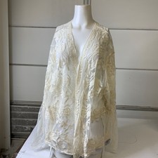 Sundance Freesia Bloom Kimono Jacket Women's Size S Ivory 100891