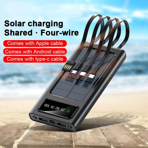 3000000mAh 4 USB Portable Charger Solar Power Bank For Cell Phone - Picture 8 of 12