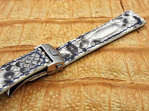 20mm/18mm Leather Watch Band Exotic Leather Watch Strap - Picture 11 of 11