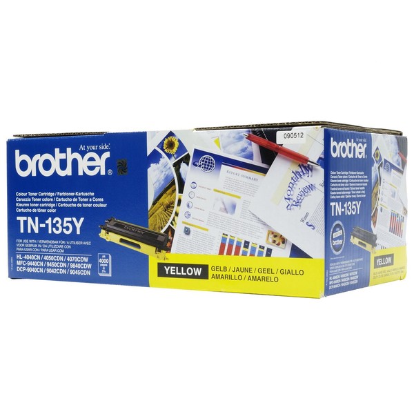 Original Brother TN-135Y Tn135Y Gelb Toner HL-4050 DCP-9040CN Neu B-image