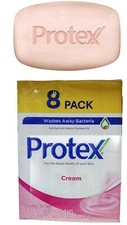(8 Bars 3.7 oz.) PROTEX CREAM ANTIBACTERIAL SOAP BAR PROTEX CREMA Family PK