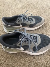 NIKE AIR MAX Kids Shoes Size 7Y Style DQ0284-002 Unisex Gray/White Air Max Heel