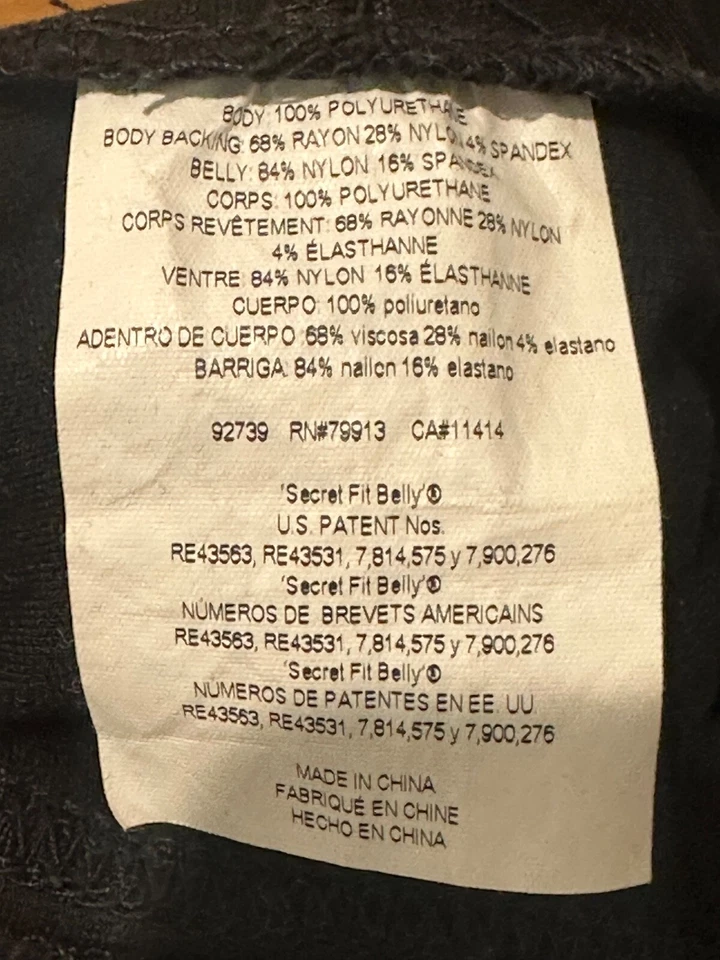 Pantalones de trabajo Jessica Simpson maternidad negros cerosos talla pequeña Foto 4 de 4